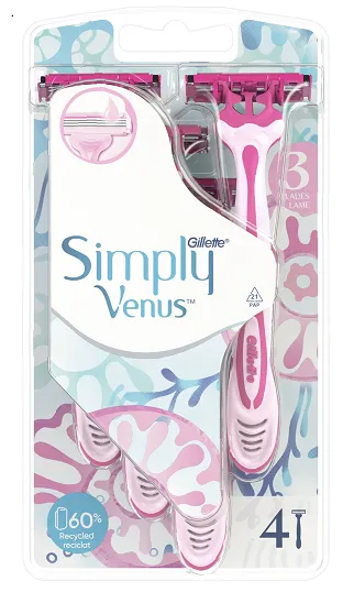 Vienreizlietojamie skuvekļi VENUS Simply3, 4gab.