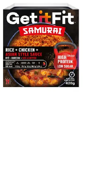 Vistas gaļa ar rīsiem, Āzijas gaumē GET IT FIT Samurai, 420g
