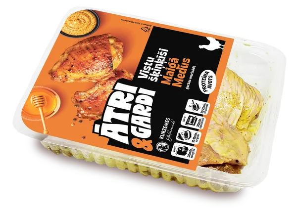 Vistu šķiņķīši maigā medus garšas marinādē ĀTRI&GARDI, 450g