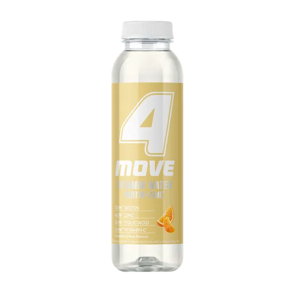 Vitamīnu ūdens 4MOVE Collagen  ar cinku un saldinātājiem, 0,556l, PET (DEP)