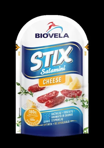 Vītinātas desiņas ar sieru BIOVELA 80g