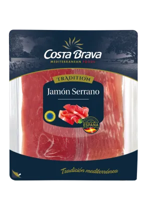 Vītināts šķiņķis JAMÓN SERRANO, šķēlēs, 250g