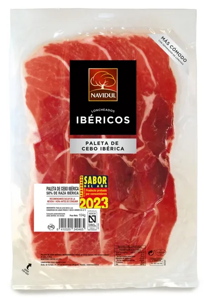 Vītināts šķiņķis NAVIDUL Jamón Ibérico, šķēlēs, pleca daļa, 104g