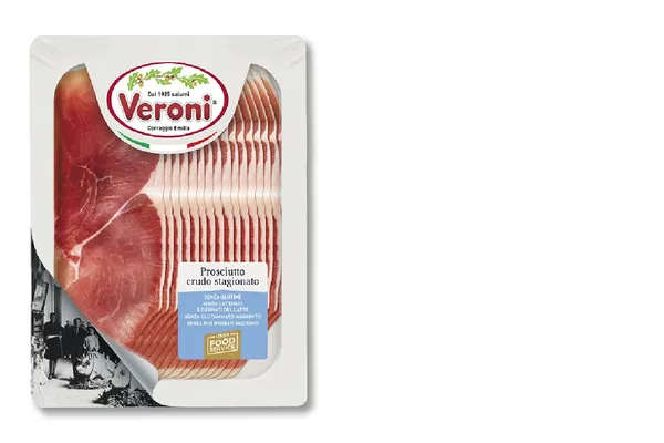 Vītināts šķiņķis, šķēlēs VERONI Prosciutto Crudo Stagionato, ~42gab, 500g