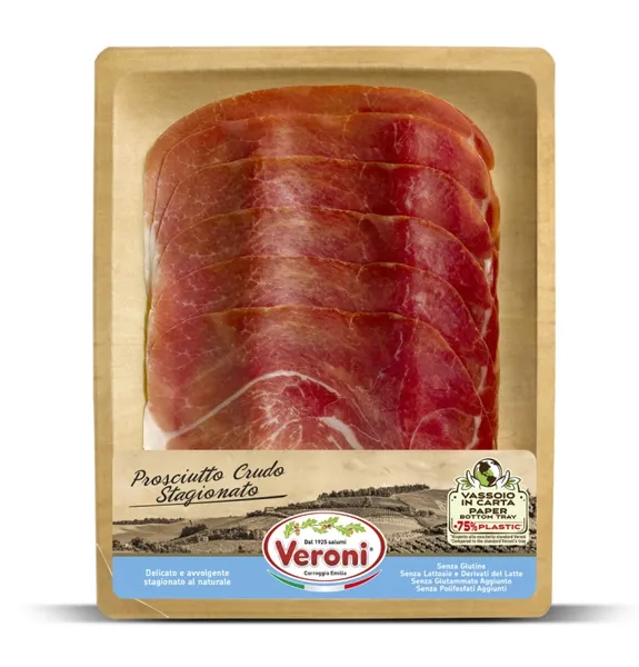 Vītināts šķiņķis VERONI Prosciutto Crudo, šķēlēs, 70g