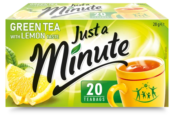 Zaļā tēja JUST A MINUTE ar citronu 20x1.4g