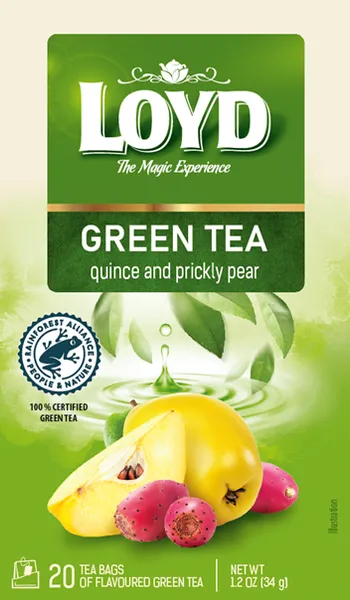 Zaļā tēja Loyd ar cidoniju/opunciju 20x1,7g