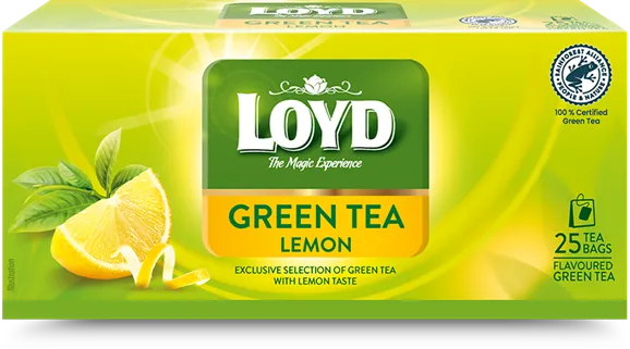 Zaļā tēja LOYD, citrona garša, 25 x 1,5 g