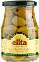 Zaļās olīvas bez kauliņiem ELITA, 370g/190g