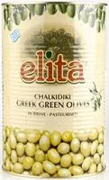 Zaļās olīvas bez kauliņiem ELITA, 4.1kg/2kg