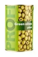 Zaļās olīvas bez kauliņiem PROFI, 4.3kg/2kg