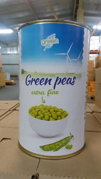 Zaļie zirnīši GREEN Extra fine, 4250ml/4kg/2.8kg