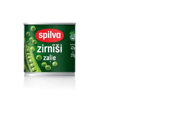 Zaļie zirņi 430g (270g), Spilva