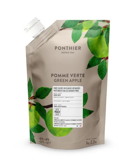 Zaļo ābolu biezenis PONTHIER, atdzesēts, 1kg