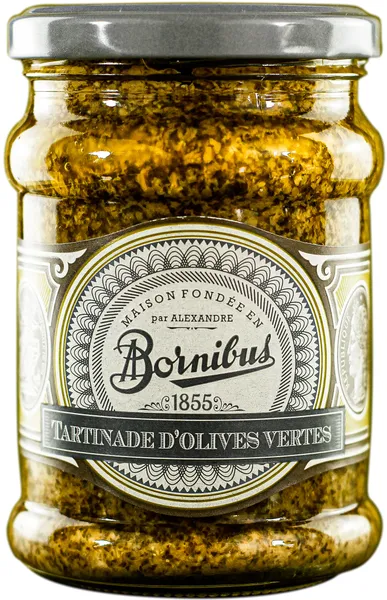 Zaļo olīvu pasta BORNIBUS, 250g