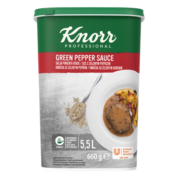 Zaļo piparu mērce KNORR, sausā veidā, 660g