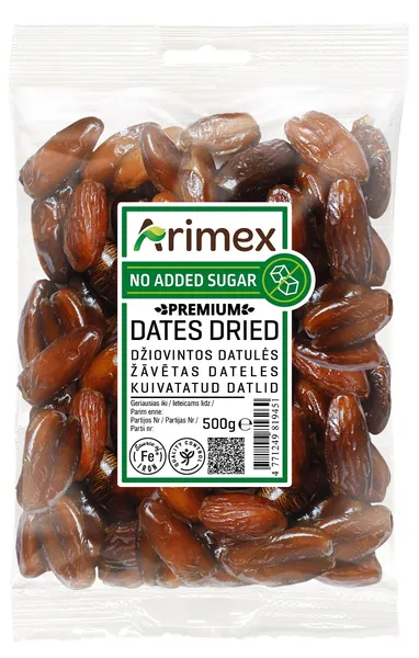 Žāvētas dateles bez kaula ARIMEX Premium, 500g