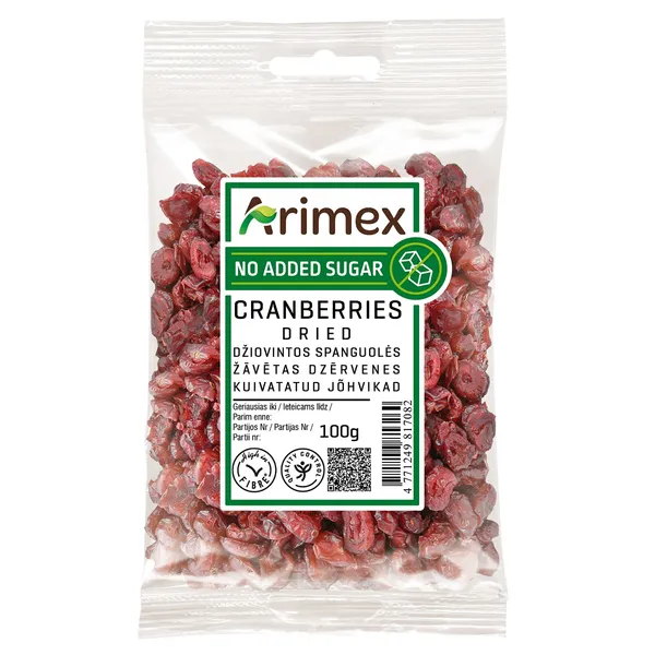 Žāvētas dzērvenes ARIMEX, 100g