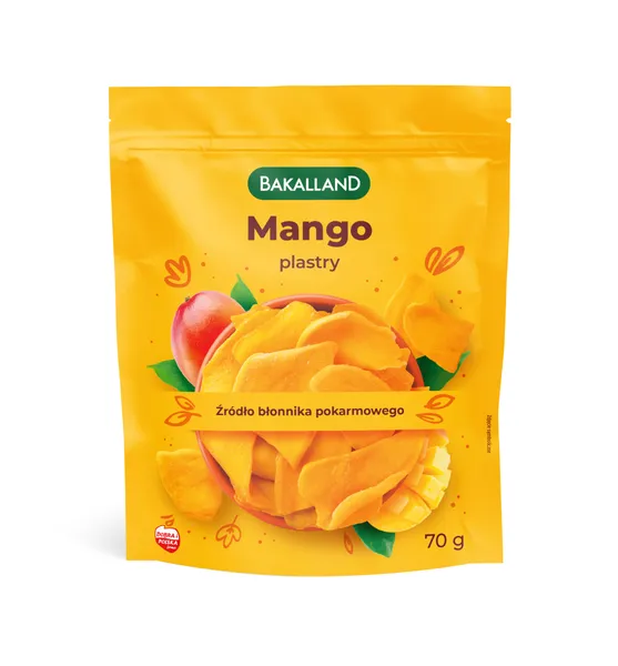 Žāvēti mango, BAKALLAND, 70 g