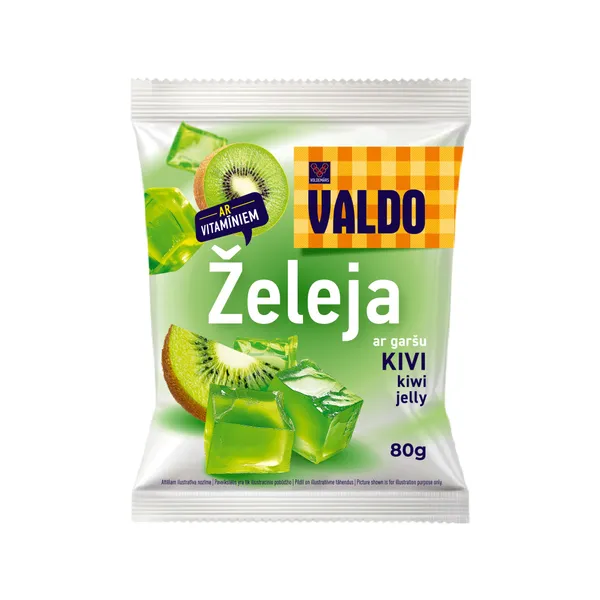 Želeja ar kivi garšu + vitamīni 80g, Valdo
