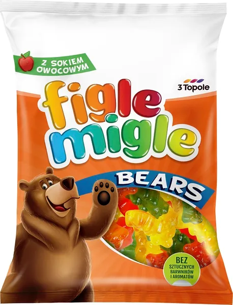 Želejkonfektes FIGLE MIGLE Bears, 80g