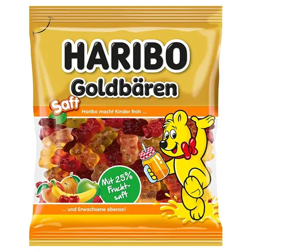 Želejkonfektes HARIBO Goldbaeren Saft, 160g