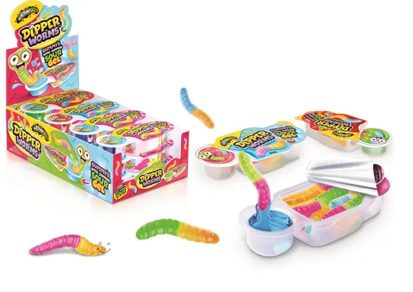 Želejkonfektes JOHNY BEE Worms Dipper, 60g