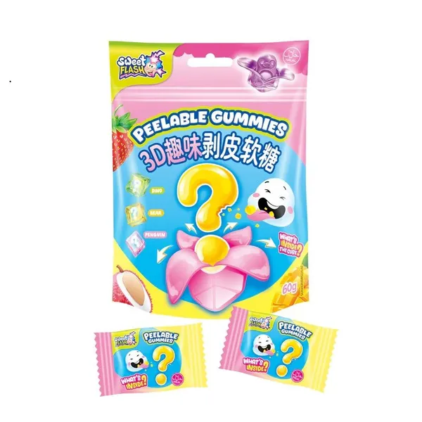 Želejkonfektes SWEET FLASH Peelable Gummies Mystery, 60g