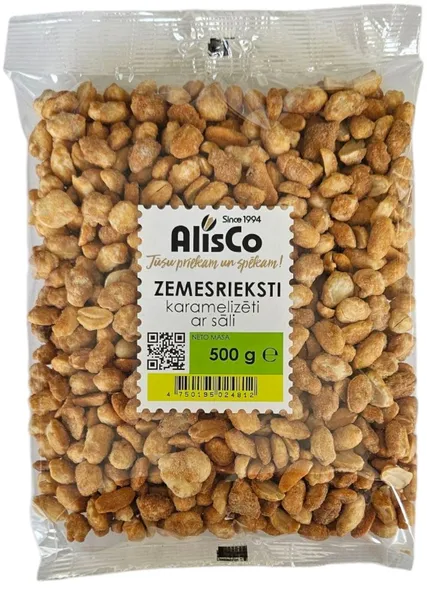 Zemesrieksti karamelizēti, ar sāli, ALIS CO, 500g
