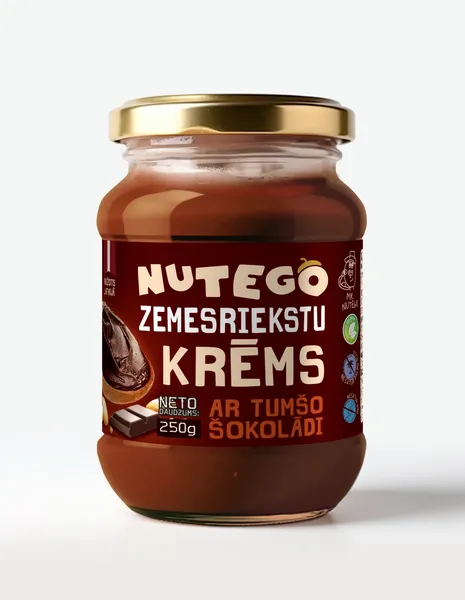 Zemesriekstu krēms ar tumšo šokolādi NUTEGO 255g