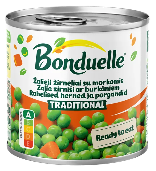 Zirnīši ar burkāniem Bonduelle, 400g