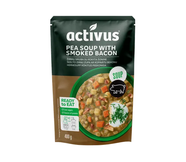 Zirņu zupa ar bekonu ACTIVUS, 400g