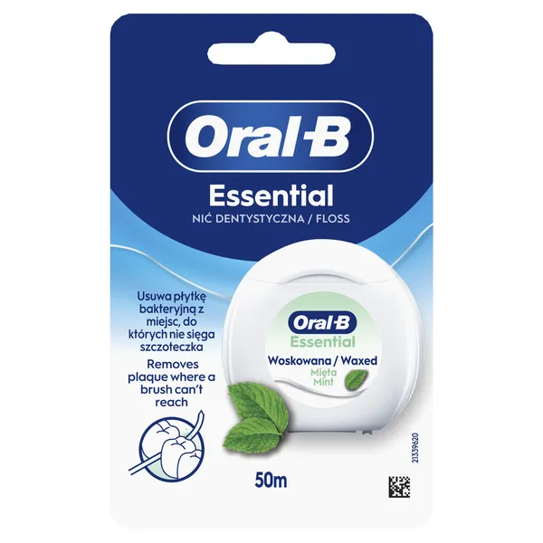 Zobu diegs ORAL-B Essential, Waxed Mint, 50 m