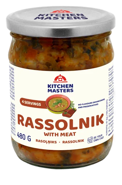 Zupa rasoļņiks ar gaļu KITCHEN MASTERS, 480g