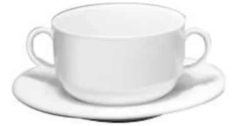 Zupas krūze ar apakštasi EUROPA, 330ml (LIETOTS) 3gab