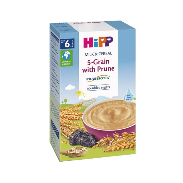 5 graudu putra ar plūmēm un probiotiķiem Hipp 250g