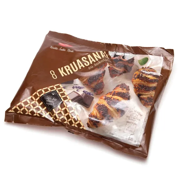 8 kruasāni ar šokolādes pildījumu 360g
