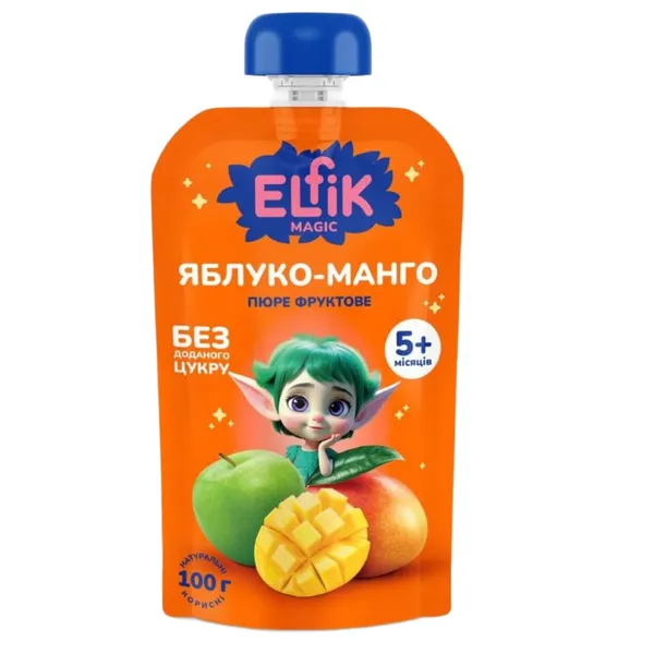 Ābolu un mango biezenis Elfik 5mēn. 100g
