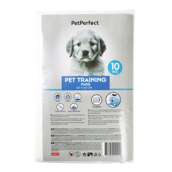 Absorbējošie paladziņi PetPerfect mājdzīvniekiem 60x60cm 10gab.
