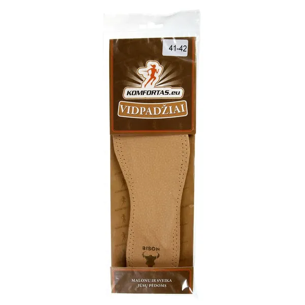 Ādas zoles Komfortas brūnas 41-42 W-01S