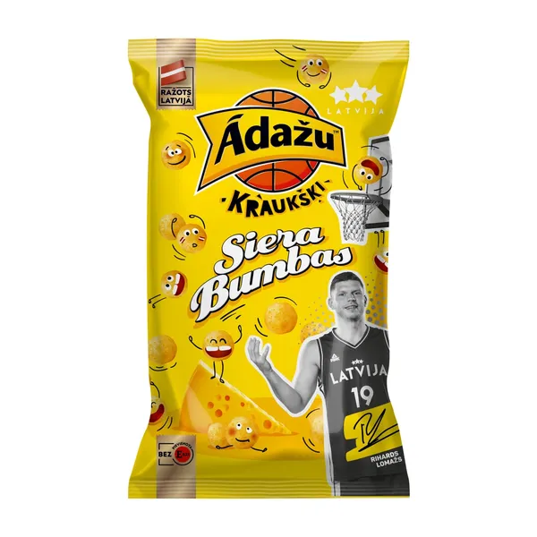 Čipsi Ādažu kraukšķi siera bumbas 165g