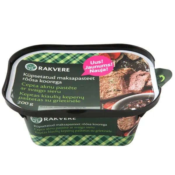 Aknu pastēte Rakvere ar saldo krējumu cepta 200g