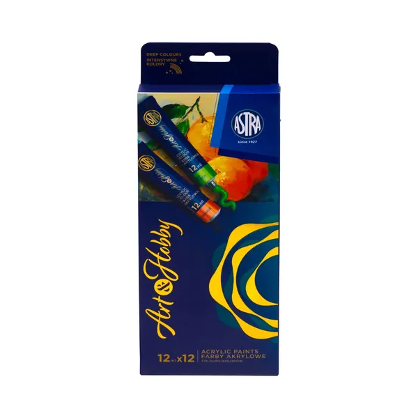 Akrila krāsu komplekts Astra Art&Hobby 12 krāsas BS26
