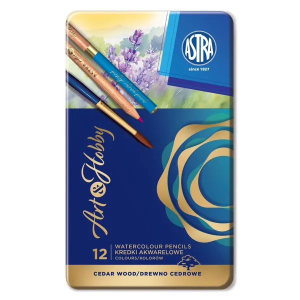 Akvareļkrāsas zīmuļi Astra Art&Hobby 12 krāsas BS26