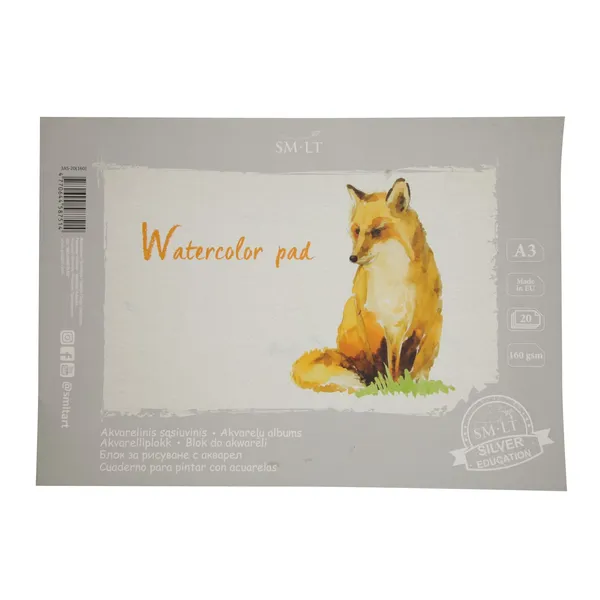 Akvareļu albums A3 20 lapas 160 gsm, krāsa un dizains var atšķirties