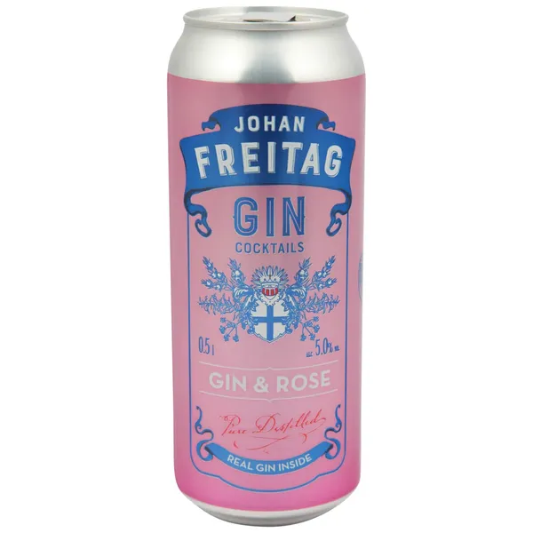 Alkoholiskais kokteilis John Freitag Gin&Rose 5% 0,5l