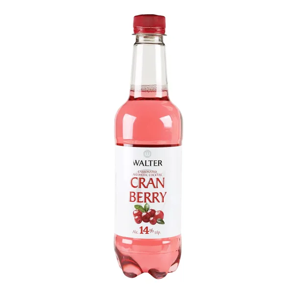 Gāzēts alkoholiskais kokteilis Walter ar dzērveņu garšu 14% 0,5l