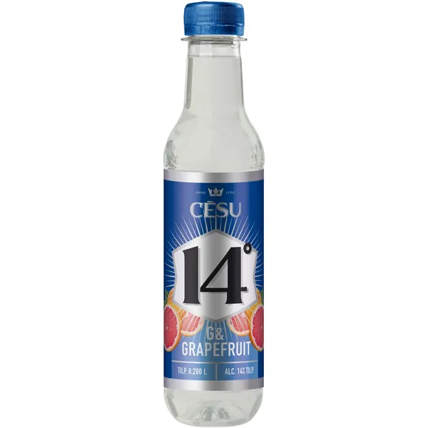 Alkoholisks kokteilis Cēsu 14% Gin&Grapefruit 14% 0,28l