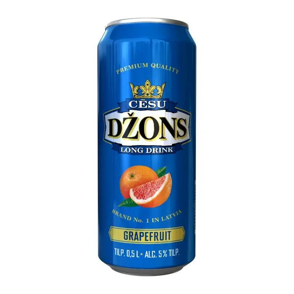 Alkoholiskais kokteilis Cēsu Džons greipfrūts 5% 0,5l