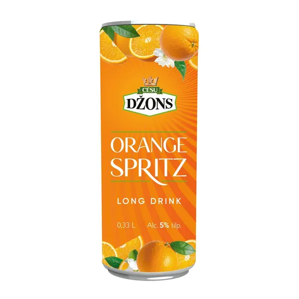 Alkoholisks kokteilis Cēsu Džons Orange Spritz 5% 0,33l